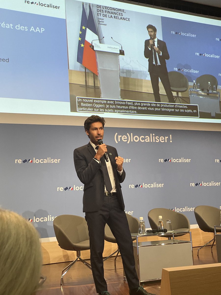 #FranceRelance #Bercy Bravo ⁦@Innova_Feed⁩. Grace a l innovation et à la mobilisation de l écosystème, la France est leader dans la production d insectes permettant de produire plus avec moins et de répondre à l enjeu de souveraineté alimentaire. ⁦<a href="/ANIA_FRANCE/">ANIA</a>⁩ ⁦