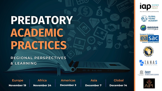 IAPartnership's tweet image. #predatoryjournals and #predatoryconferences disproportionately affect early career researchers. If you are an early career researcher, attend IAP’s series of free webinars on this topic! Find the date for your region and register here: tinyurl.com/predatorypract…
