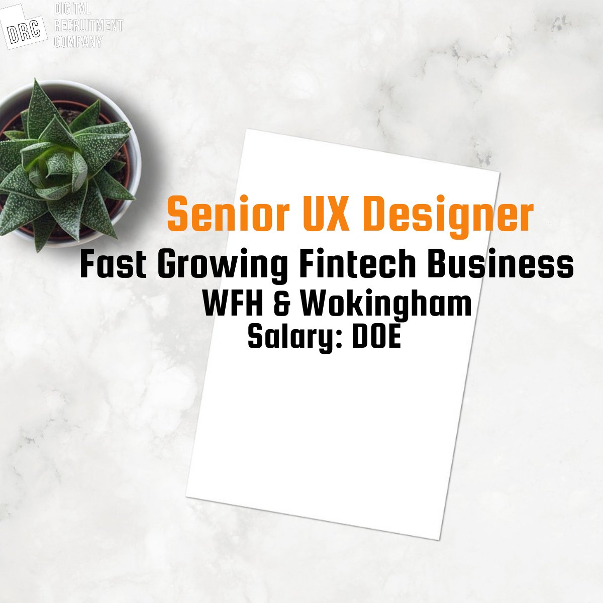 DigiRecComp's tweet photo. A live role for #senioruxdesigner working for #fintech business based in #Wokingham and #WFH.
Salary: DOE
If interested contact Rosie; rosie@digitalrecruitmentcompany.com
#ux #uxdesign #uxjobs #uxdesigner #usability #userexperience #uxlife #design #uxjob #remotejob #hiringux #uk https://t.co/u9dcAv9TBt