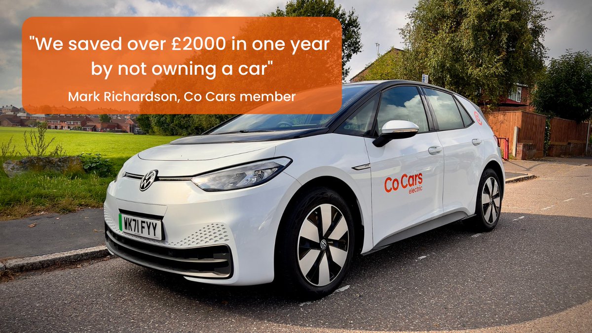 Testimonial Tuesday - Mark Richardson, Co Cars member saved a whopping £2000 in a year by switching to Co Cars from private car ownership...

#carhire #careshare #exeter #lowemissions #zeroemission #EV
