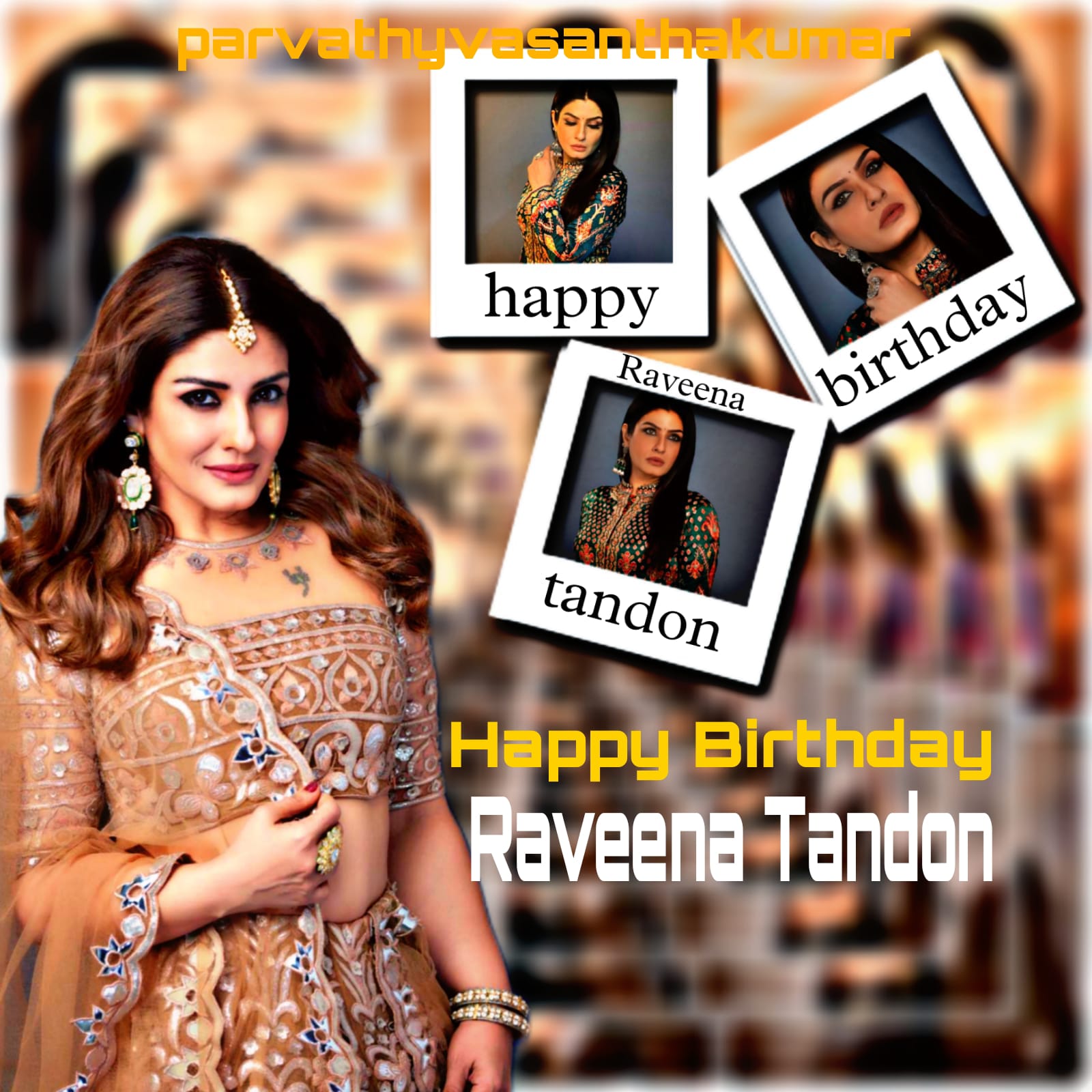 Happy birthday
Raveena tandon  
