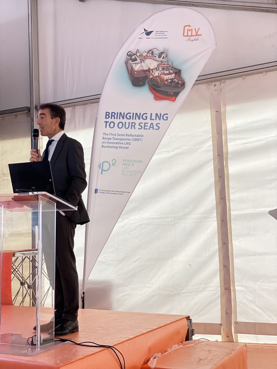 Poseidon_Med's tweet photo. Daniele Rossi, President of North Central Adriatic Sea Port Authority @PortOfVenice #PMII #LNG #SBBT https://t.co/xGE8jcWm1t