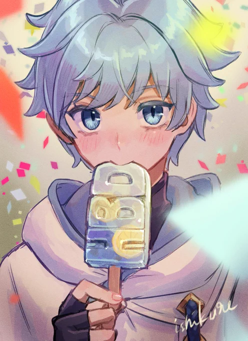 #今年も残りわずかなので今年一番伸びた絵を貼る見た絵描きさんも強制でやる
#chongyun 
おたおめ絵!
初めて自分のイラストで1万いいね越えた。 