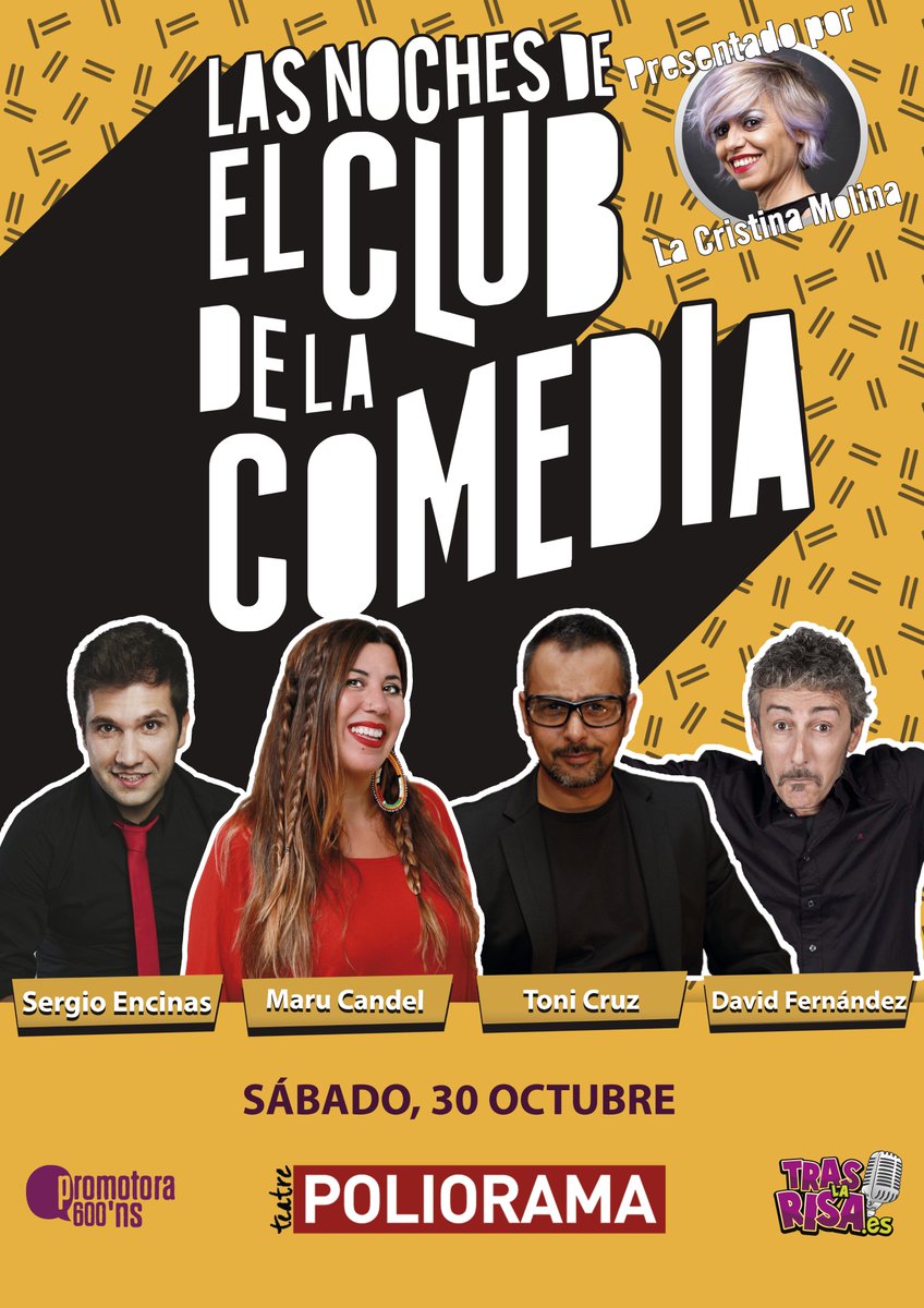 ¡El 29 de octubre vuelven #LasNochesDeElClubDeLaComedia a #Barcelona! 🎉

Los mejores cómicos te esperan VIERNES y SÁBADOS en el <a href="/teatrepoliorama/">Teatre Poliorama</a>. 🤣 

Compra tus entradas 👉 traslarisa.es 

#teatroseguro #humor #PlanBarcelona