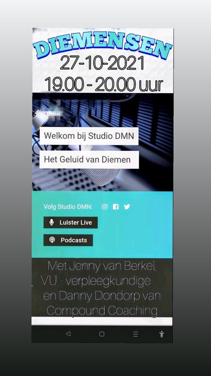 Ik mag op de radio! Luister je mee? #diemen <a href="/OmroepstudioDMN/">Studio DMN</a>