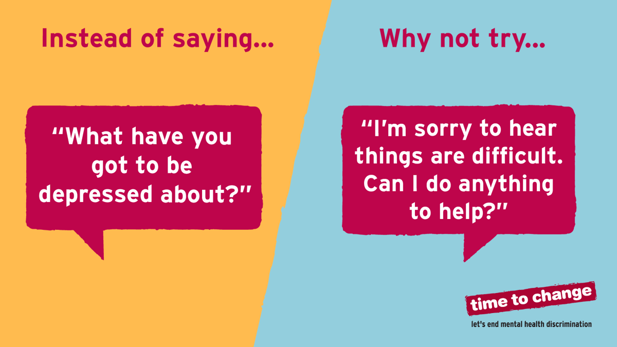 TimetoChange's tweet photo. Everyone's experience of mental health is different.

If someone opens up to you, try to really listen to them. https://t.co/P3tSEzXsGz