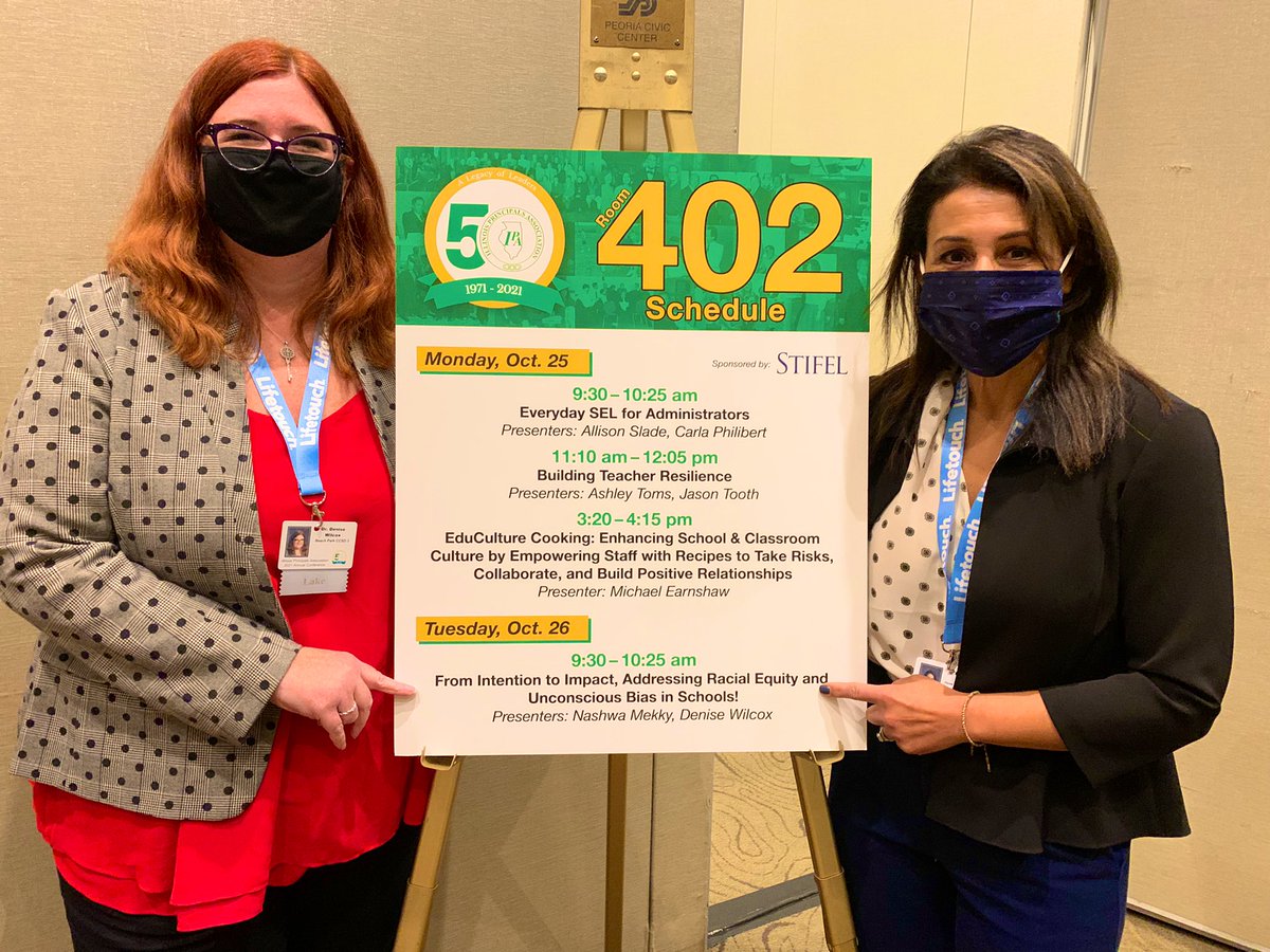 NashwaMekky's tweet photo. Looking forward to presenting this morning with @socialmediacur1 at @ilprincipals. We’ll be sharing our district’s journey towards uncovering our unconscious biases and equity. #IPALegacyofLeaders https://t.co/LrQa3TVwZ3