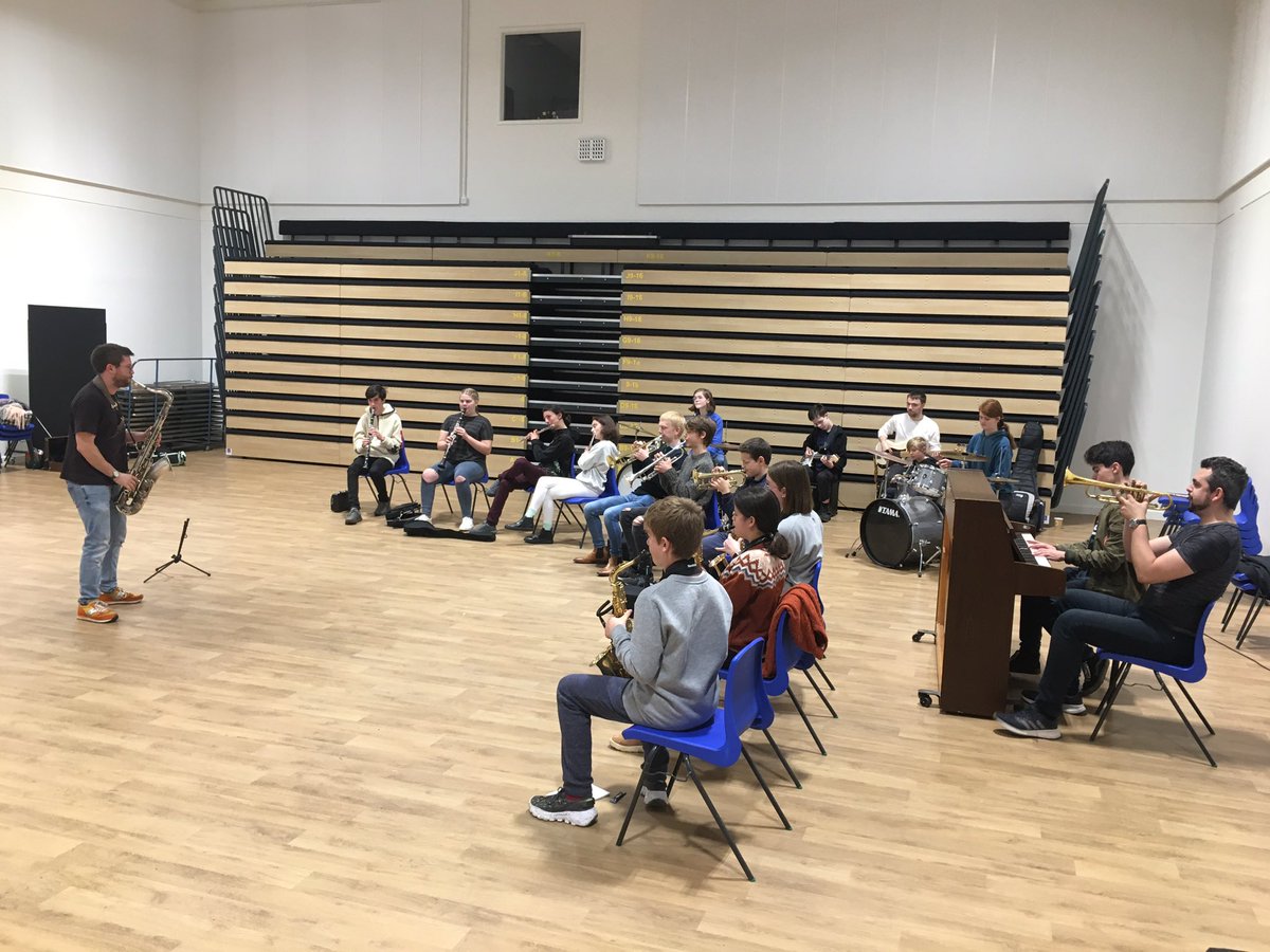 thepeterplace's tweet photo. Great to be at the beginning of The National Youth Jazz Orchestra Academy South East @Deal_Music_Arts with Joe Browne in charge. Fabulous! https://t.co/oWs6GaYimH