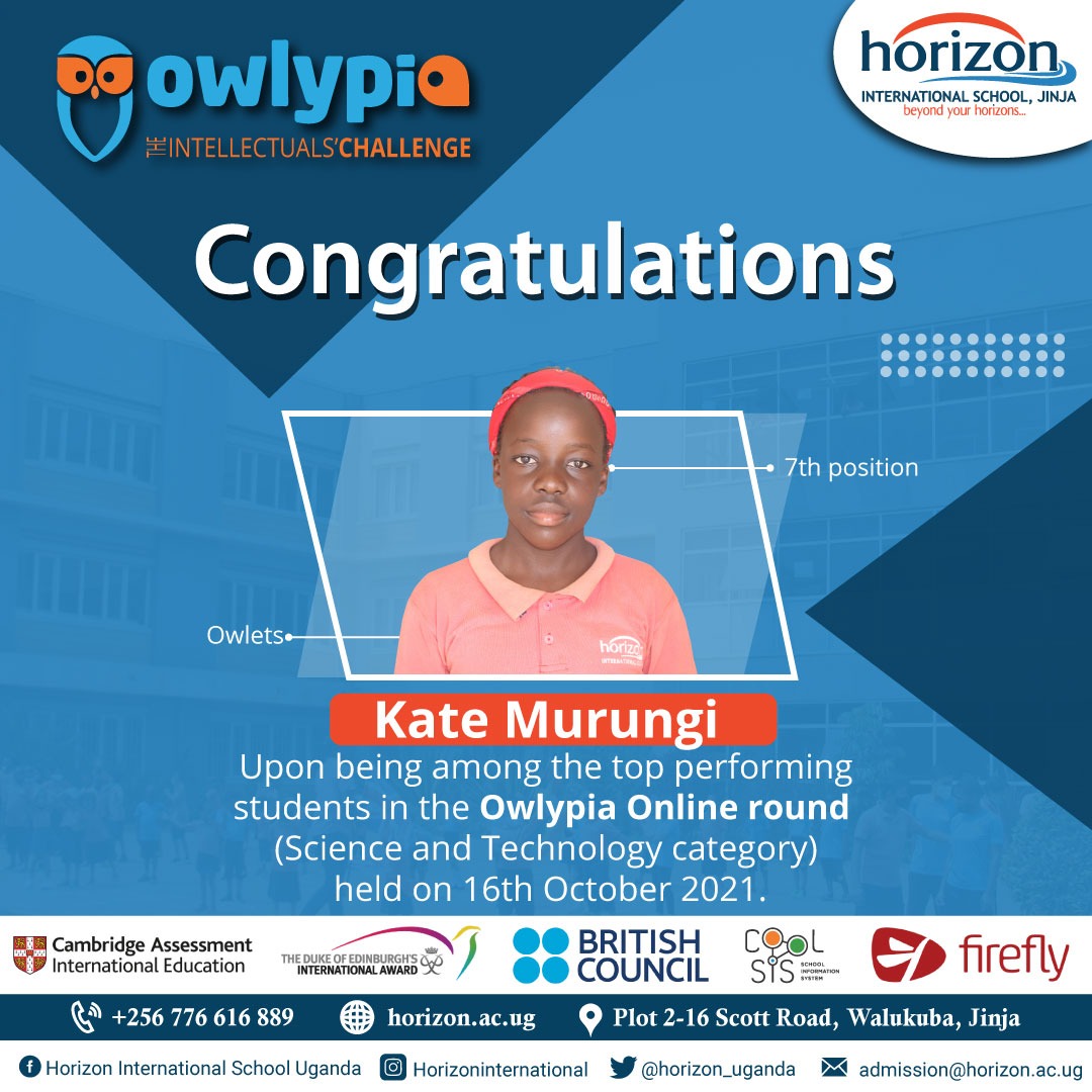 horizon_uganda's tweet photo. We would like to congratulate our students upon their exceptional and resilient performance in their different categories, in the Owlypia Online round that was held on 16th October, 2021. 1/2
#ChooseHorizon #LocalVirtual @intaward @Owlypia https://t.co/P9qIMPBGii