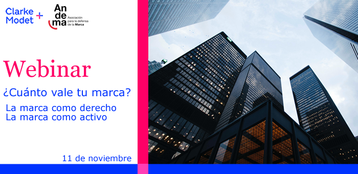 clarkemodet's tweet photo. ¿Cuánto vale tu marca y qué métodos existen para valorarla? No te pierdas el 11 de noviembre el webinar que realizamos junto con @andema_es sobre la Marca como Derecho de Propiedad Industrial y la Marca como activo intangible. Más info y registro en https://t.co/qFTUQPorjt https://t.co/f0YPwqR2kt