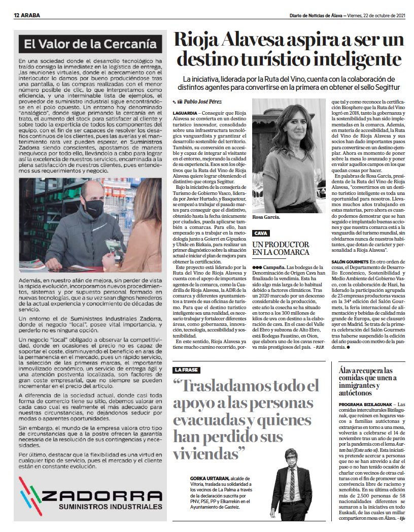 Artículos en el <a href="/NoticiasdeAlava/">Diario de Noticias de Álava</a> sobre nuestra trayectoria y experiencia en el sector de los #suministrosindustriales 👌