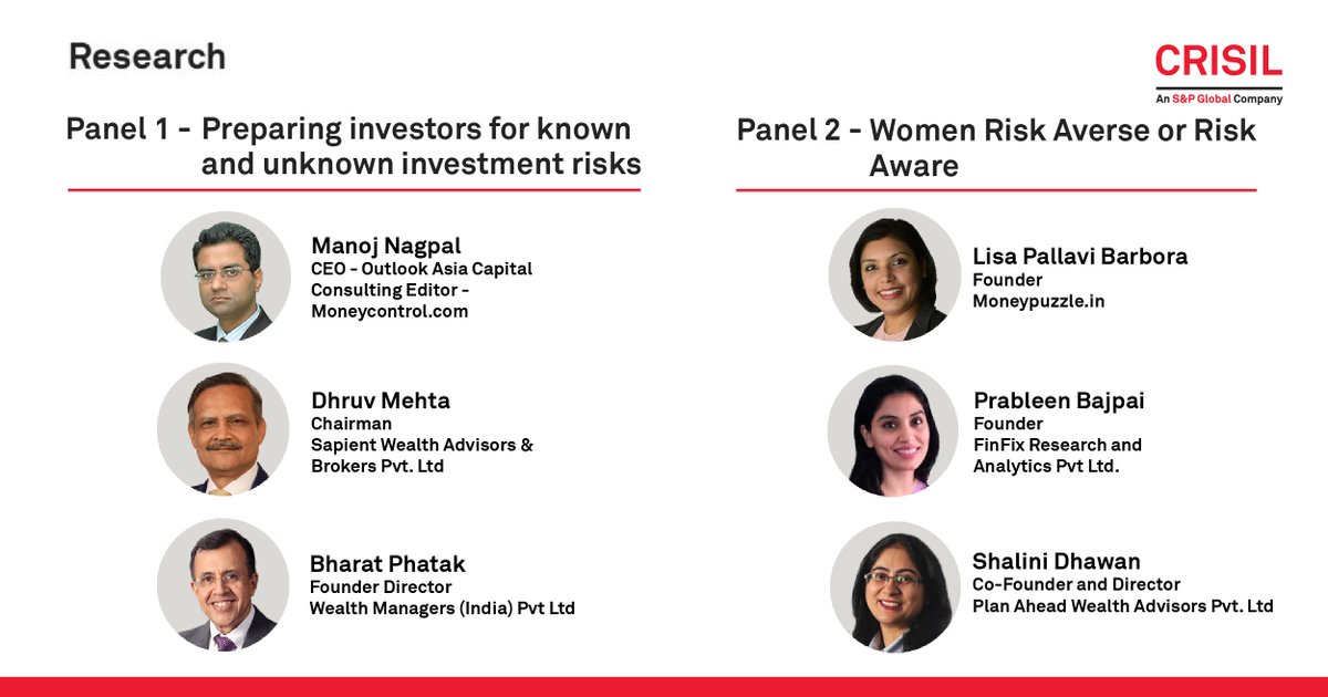 CrisilLimited's tweet photo. Learn from experts about these biases, in the #upcoming #edition of #CRISIL’s #AdvisorConnect on October 27, 2021, 4:00 PM.
Today is the last day to register https://t.co/Ry9Ur0HcU6 https://t.co/pSGhc9saqv