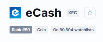 XEC_believer's tweet photo. I kept on monitoring the watchlist and I felt happy every time a thousand is added to the number. Keep on spreading the good news and the good vibes. #XEC #eCash $XEC is about to take off. It's just waiting for its time. :) https://t.co/99Fmm3Zxt9