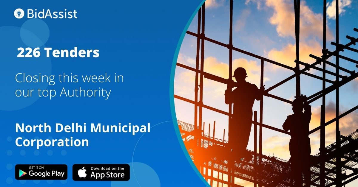 bidassist's tweet photo. Don't miss out on the #tenders closing this week.
View all Government tenders of North Delhi Municipal Corporation #authorities only on BidAssist.
Click on the link in the first comment to know more.
#tender #construction #developmentalwork #BidAssist https://t.co/NUqRunsySr