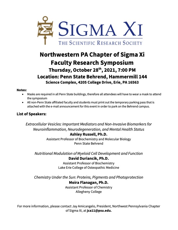 NWPASigmaXi's tweet photo. Our annual Faculty Research Symposium is this Thursday! See flyer for details https://t.co/s7VbdwXsGz