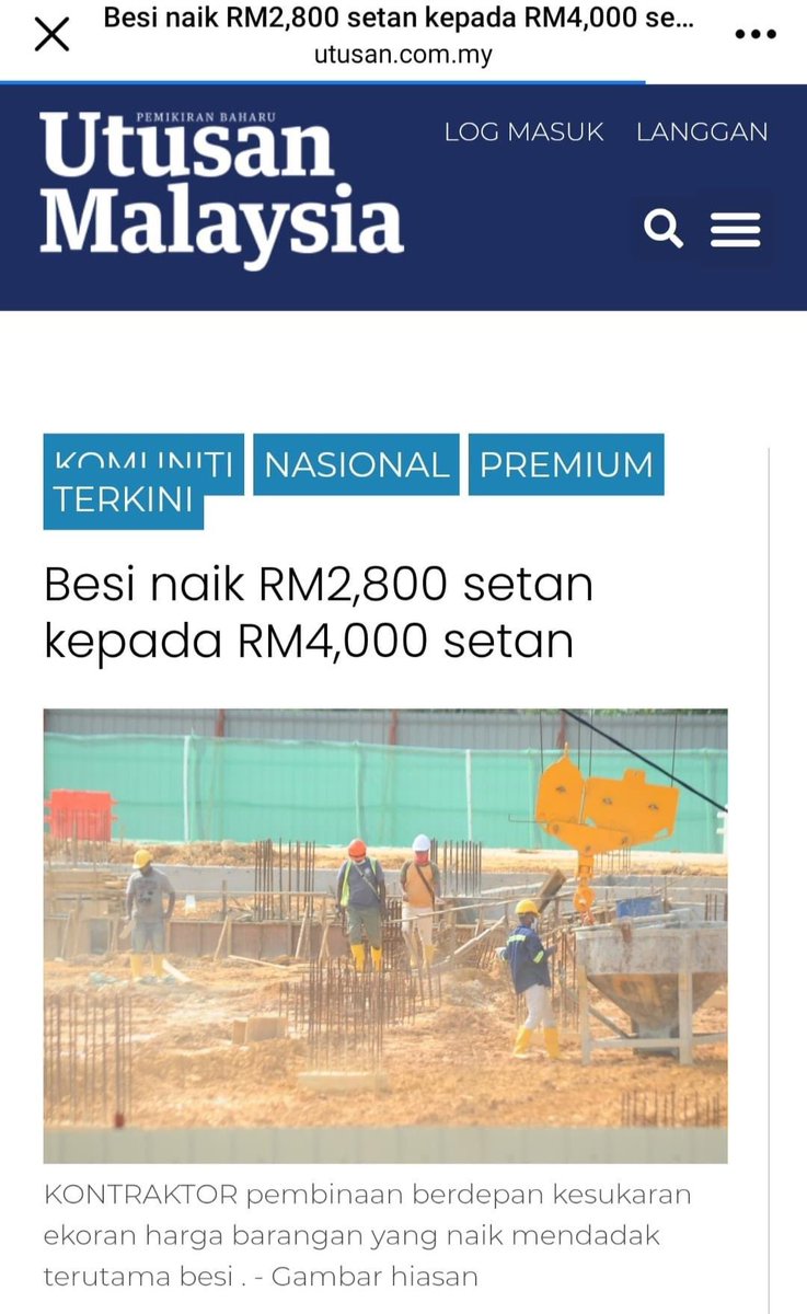 twthartanah's tweet photo. Harga besi naik setan. Bukan murah setan ni. https://t.co/WiT4OxbaaB