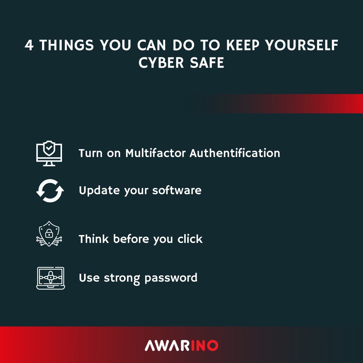 Aware_Ino's tweet photo. Keep Yourself Cyber Safe. 💻 

#CyberSecurityMonth #CyberSeurityAwareness
#MakeHumanYourStrength 💥 #BeCyberAware

➡️ Learn more about our products &amp; Book a demo: https://t.co/oiXJRGqN6g https://t.co/DZ1UdoD80I