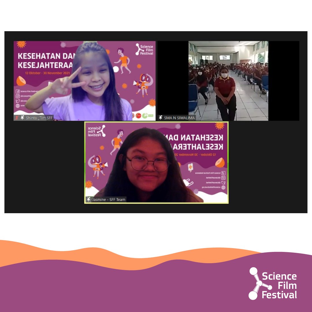 ScienceFilmFest's tweet photo. Halo #SahabatSFF👋

Pada hari ini, Selasa (26/10) Science Film Festival (SFF) berjumpa dengan sahabat yang berasal dari SMA Siwalima Ambon dan SMAN 3 Yogyakarta.

#Science
#ScienceFilmFest
#SFF2021
#ScienceCanBeFun
#GoodHealth
#WellBeing https://t.co/jvbhaGSsbt