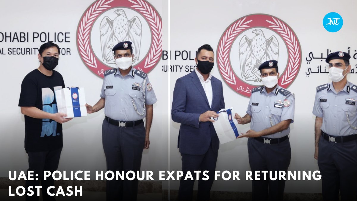 Khaleej Times on Twitter: &quot;.@ADPoliceHQ has honoured two expatriates for  their honesty after they returned a lost wallet, containing money and other  official documents. The men had found the lost property at