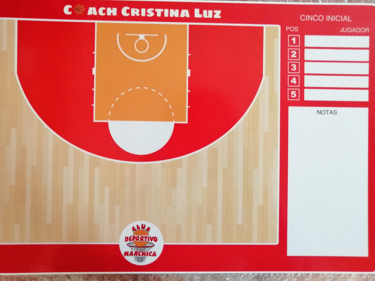 Ya tengo mi pizarra personaliza para mi nueva etapa en C. D Marchica. Gracias <a href="/PizarrasMkt/">Pizarrasmkt.com</a> y <a href="/cdmarchica/">CD Marchica</a>. #Coach #Basketball 🏀
