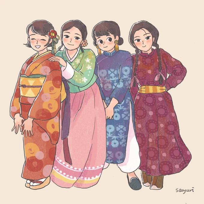 東アジアの民族衣装 