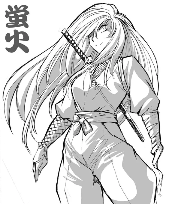 白土三平先生・追悼イラスト
忍者武芸帳より「蛍火」 