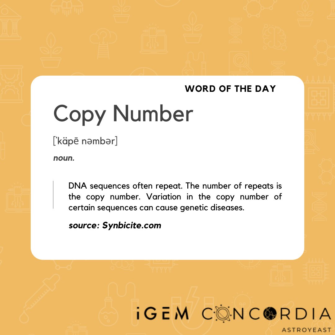#wordoftheday #CopyNumber