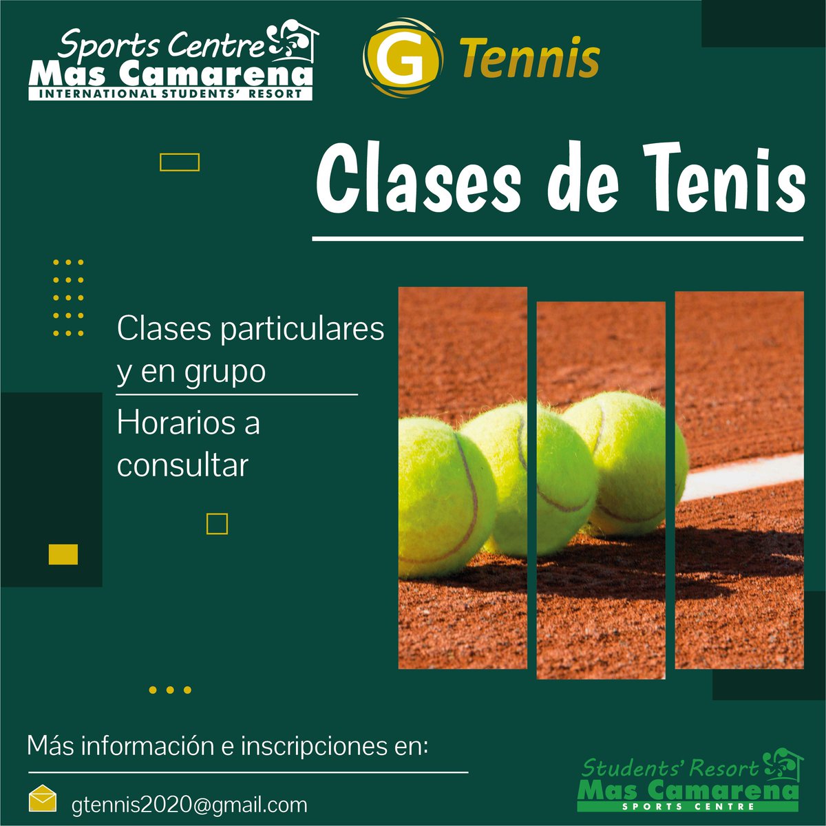 ResortMCamarena's tweet photo. ¿Quieres aprender a jugar al tenis o mejorar tu nivel de juego? 🎾
Las mejores instalaciones y los mejores entrenadores de GTennis para que comiences a practicar este maravilloso deporte con nosotros.
✅ Clases particulares o en grupo
✅ Diferentes horarios 
✅ Todos los niveles https://t.co/KcY6o9A9cw