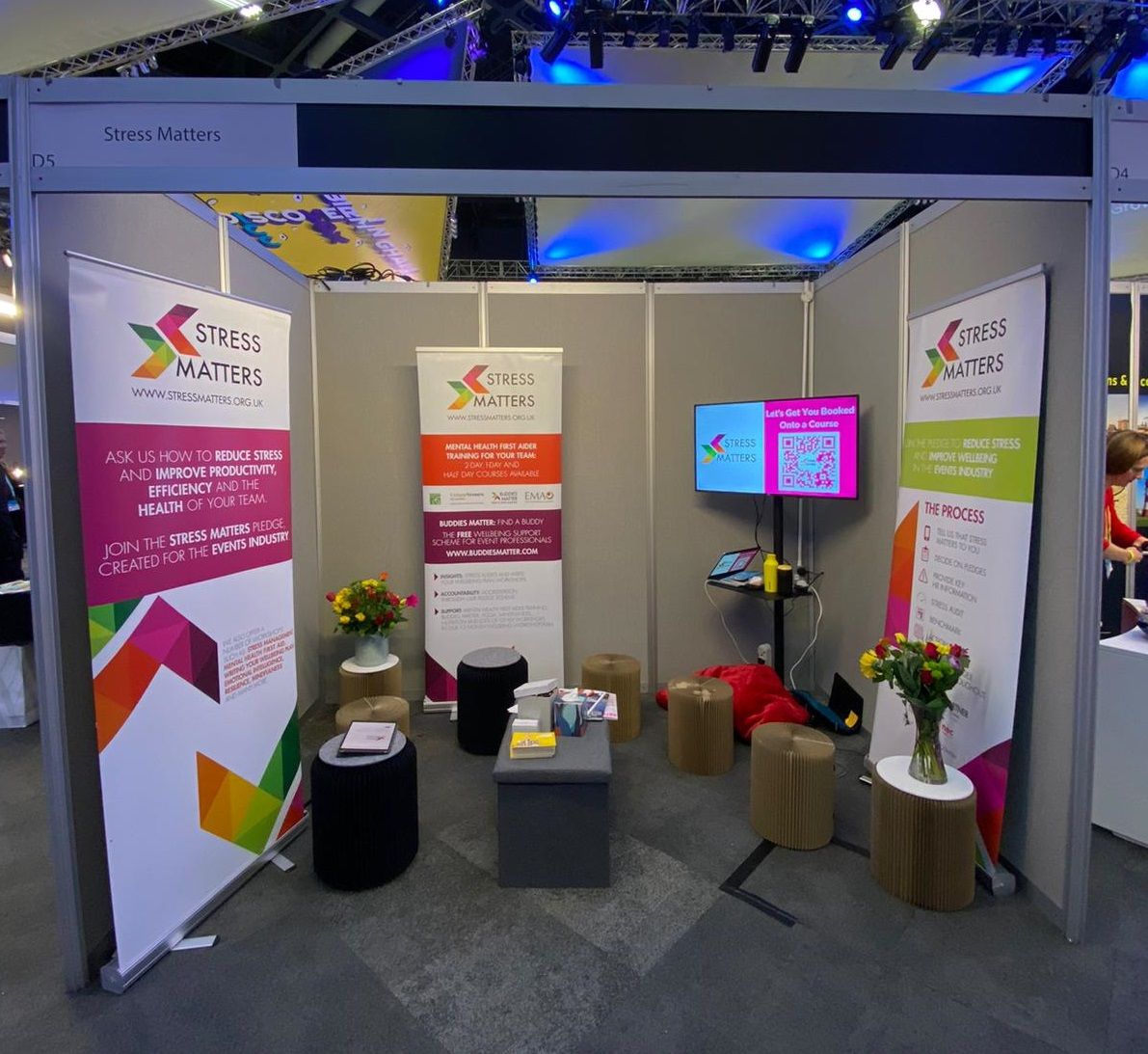 StressMattersHQ's tweet photo. Who else is at #CHSBirmingham today?

Why not come and take a break in our #Wellness Corner! Do some colouring in, have a chat with our MHFA's, and find out more about what we do 😀

@chsgroup #wellbeing #mhfaeveryevent #mhfa https://t.co/sbE1pQGLVo