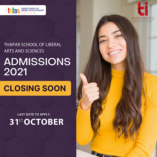 AbhashDelhi's tweet photo. Don’t miss out on your chance to be a Thaparian, application process closes soon. 
To apply, visit our website:  https://t.co/j98oQ8QVwm
#TSLAS #ThaparUniversity #Admission2021 https://t.co/ObfTlsDflC