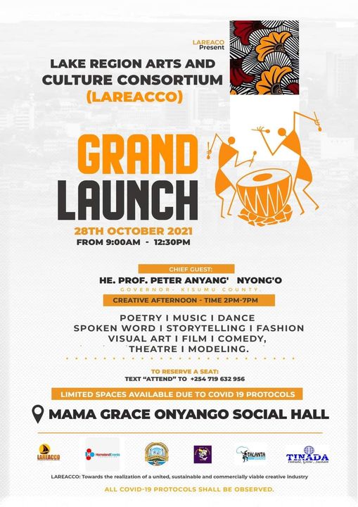 Something big is happening at the Lake Region's arts and culture scene......
Wait for it......
This Thursday, October 28, 2021.
#lareacco

<a href="/AmazingKisumu/">Amazing Kisumu Foundation</a>