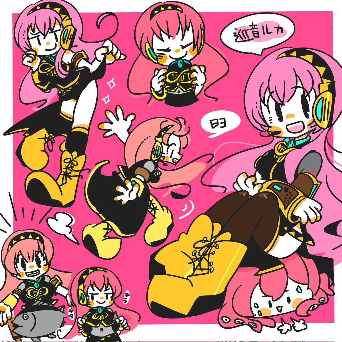 鏡音レン ,鏡音リン 「多分これ!賑やかで良き!
#今年も残りわずかなので今年一番伸びた絵を貼る見た絵描」|ハッサンのイラスト