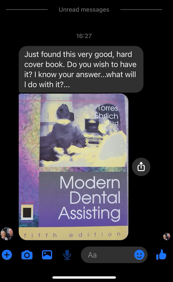 SharelleMcMahon's tweet photo. Ahhh, Mum. This sums you up so well.
This is a book from my dental nursing days, 20+ years ago.
Obviously a clean up of sorts happening in Bamawm.
Pretty sure you know the answer to what you should do with it too!! 🤣 https://t.co/NVcTF6zmBN