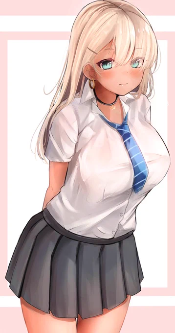 8月頃に描いてた褐色ちゃんです✨ 