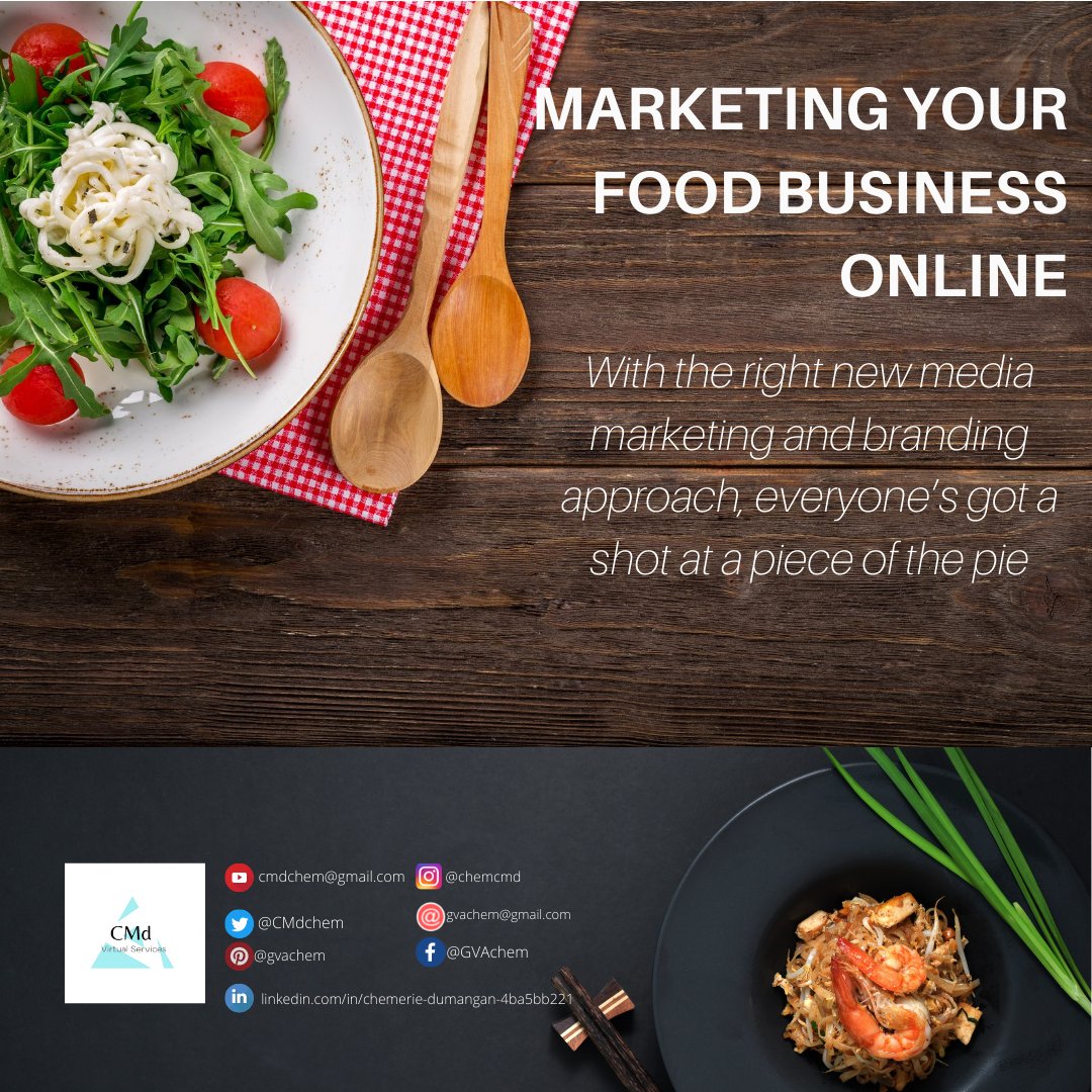 CMdchem's tweet image. Tips for Marketing Your Food Business Online🥧📲🍵
Pin Success on Social Media
Publish Dynamic Content
Food Photo
Online Ordering
Optimize Local Search
Go Mobile
How about you what are the tactics you use?
bit.ly/3pzwBjR
#FoodieOnline
#CMdVirtualServices