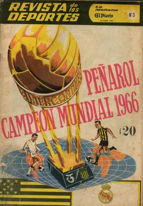 AntonioUbilla1's tweet photo. 26 octubre 1966, Santiago Bernabeu, Madrid, 2da final Intercontinental, Real Madrid 0 Peñarol 2 (Pedro Rocha (p) Alberto Spencer). Peñarol y su máxima figura Spencer campeones Intercontinentales 1966
@spencerjacque
@betospencer9
#GrandesJugadores #Intercontiental https://t.co/A1aKcE1XaR