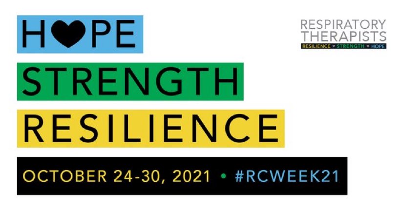 I have the great privilege of working with and learning from some of the most dedicated respiratory care clinicians and educators. Wishing all our colleagues in Respiratory Care all the very best with deep gratitude for all that you do. #RCWEEK21