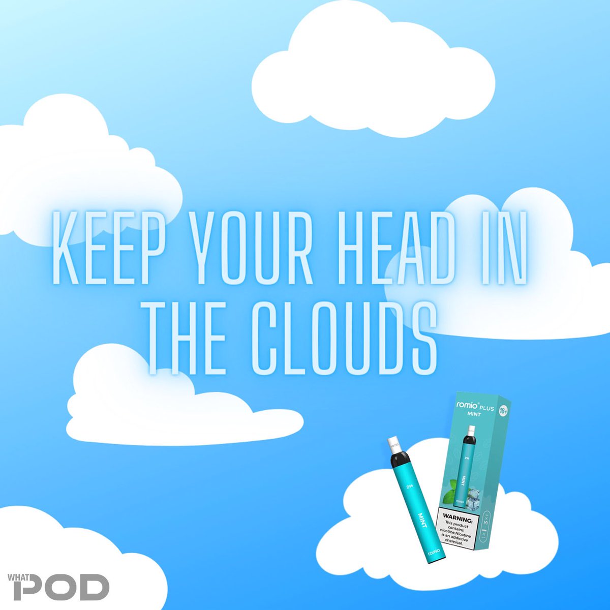 whatpodph's tweet photo. ☁️ puff your own clouds with our romio plus disposable vape ☁️

#vapelife #cloudcheck #disposable #vape #mint #romioplus #whatpodph https://t.co/GVcumSHwNm