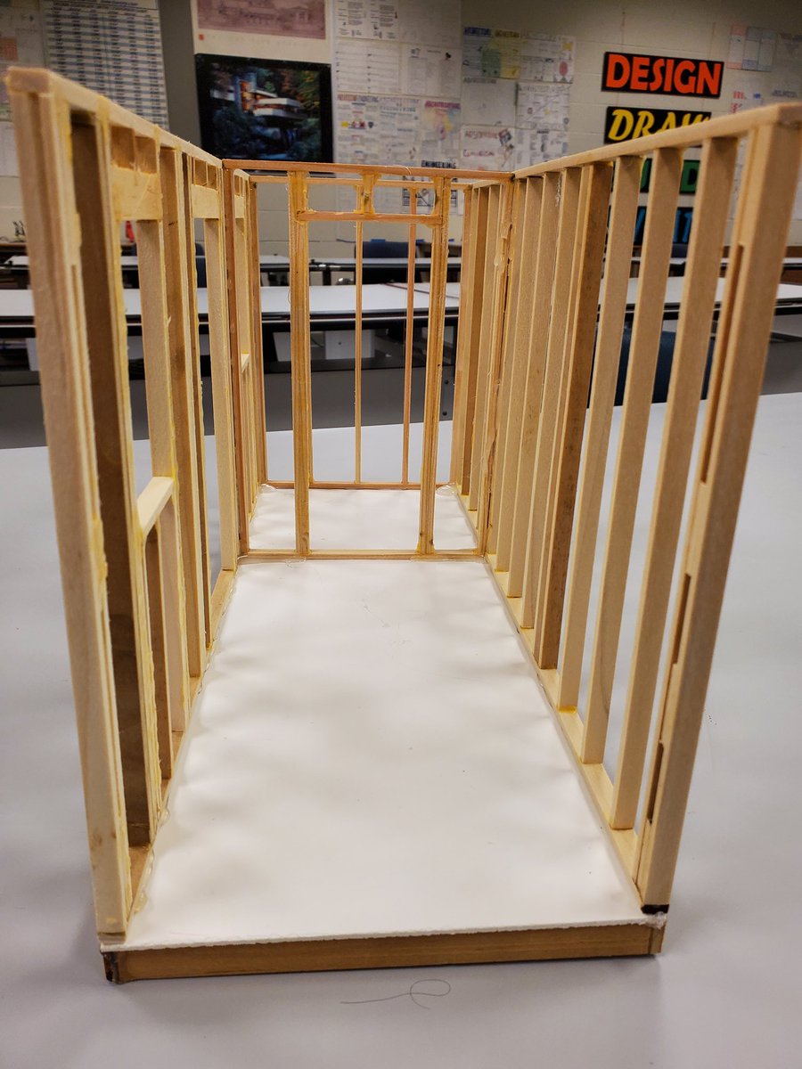AWHS_IndTech's tweet photo. Structural Coverings &amp; Finishes students working on both a model and real life structure. Building a partial house to finish. Structural members are first. @pentacareerctr #STEM https://t.co/uya9yQOOuC