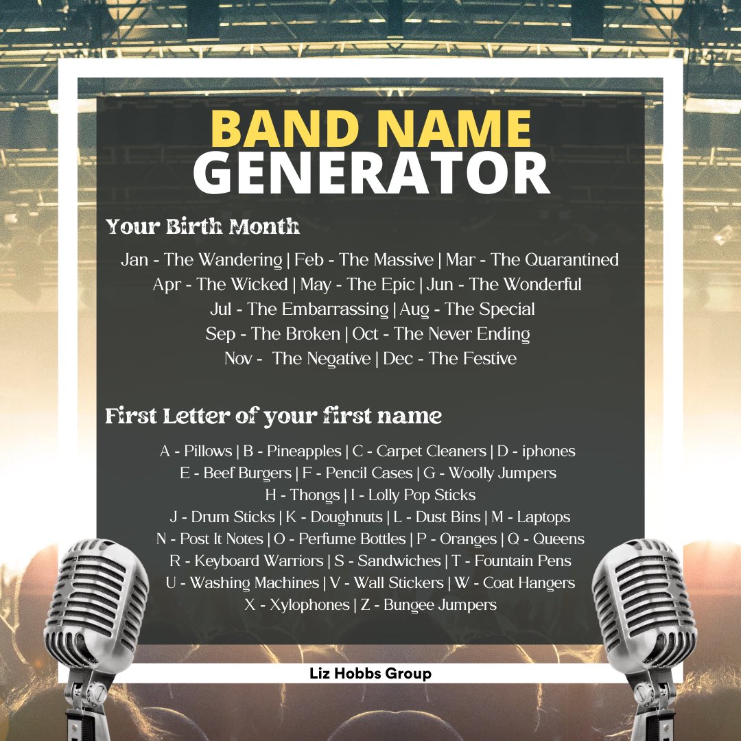 🎤🎤 What’s yours? 🎶🎶

We can’t wait to read them all - who knows - you might be the next big thing! 🎤🎤