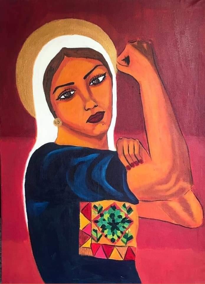 Today is the National Day of the Palestinian Woman. Love and support to all the wonderful, inspiring, indefatigable, strong, and defiant #Palestinian sisters out there, happy our day ❤ We teach life, we live resistance. Together, until 🇵🇸 is free ✊ 🖼 by @MalakMattarart