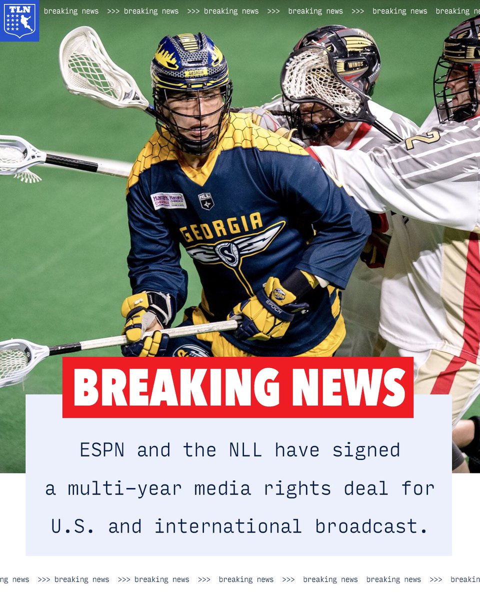 BREAKING NEWS

<a href="/espn/">ESPN</a> and <a href="/NLL/">NLL</a> have inked a multi-year media rights agreement ✍️