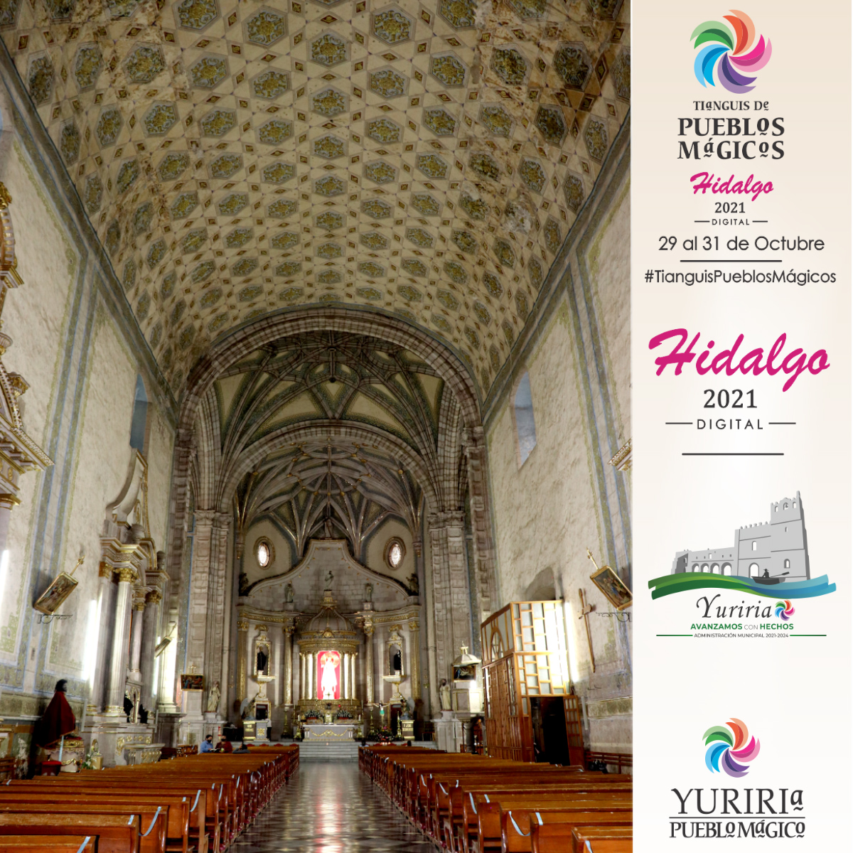 En el “Tianguis de los Pueblos Mágicos “encontraras una tienda en línea de productos diversos; así como eventos incluyentes y de acceso a todo el público.
Súmate a este maravilloso evento virtual, del 29 al 31 de octubre 2021.
#TianguisPueblosMágicos
#YuririaPuebloMágico