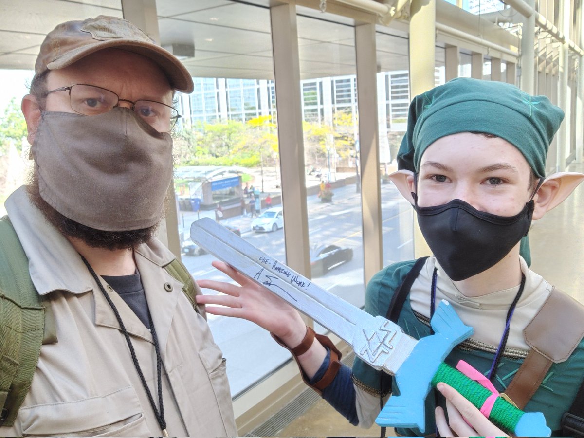 holf00's tweet photo. @donttrythis Adam, thank you for the autograph and words of encouragement for Kyle the other day @FANEXPOCANADA. It only took minutes after getting home that we mounted the sword above his bedroom door as a reminder to always be creative and keep working hard. https://t.co/L2KlEpZagb