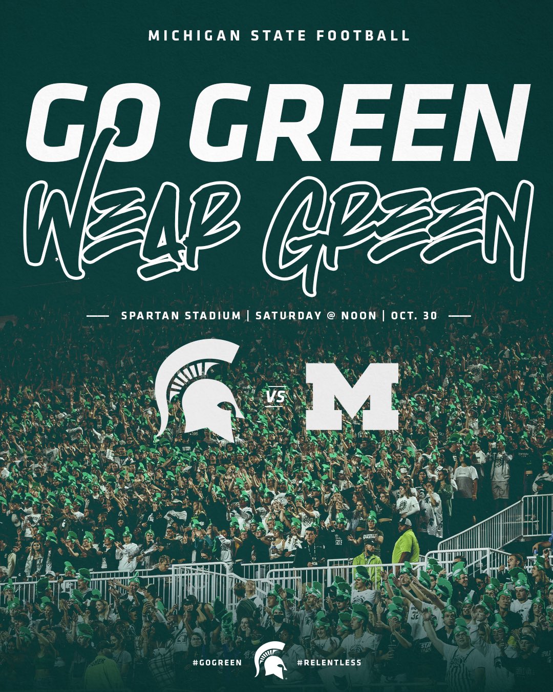 Michigan State Football Go Green Wear Green T Co 4fk7xpysz5 Twitter