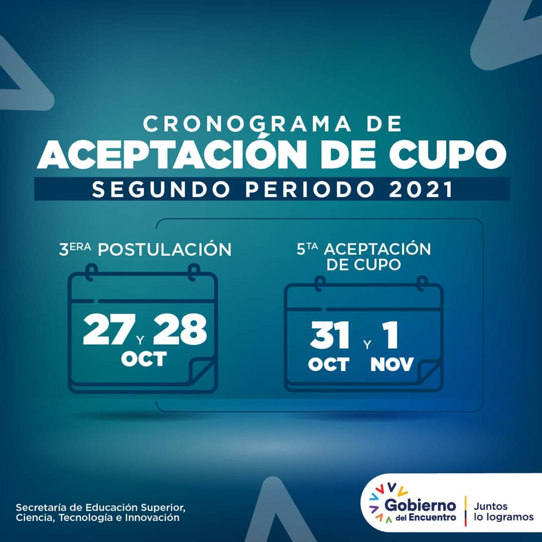 ITSQuininde's tweet photo. Si aún no has obtenido un cupo para acceder a la educación superior, ¡no te preocupes!
 
Este miércoles y jueves podrás ingresar y postular nuevamente. 

✅VEN POSTULA AL ISTQ✅

#EstaEsLaOportunidad https://t.co/ZmFFPDptyQ