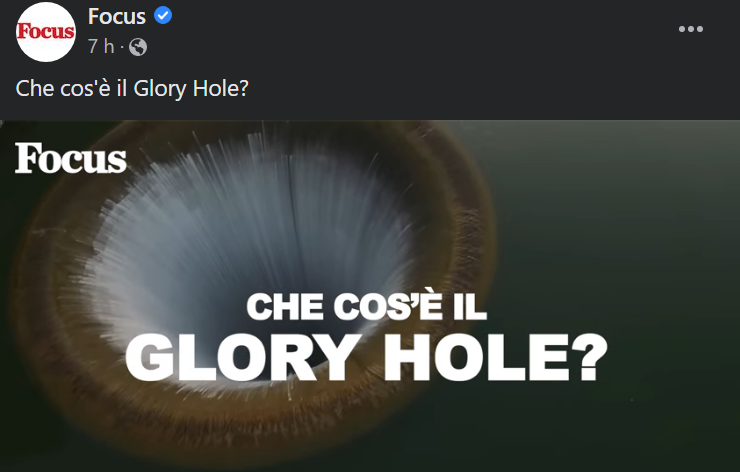 26 Ottobre 2021 Che cos'è il Glory Hole? pic.twitter.com/FnrrtrF3ZV. 