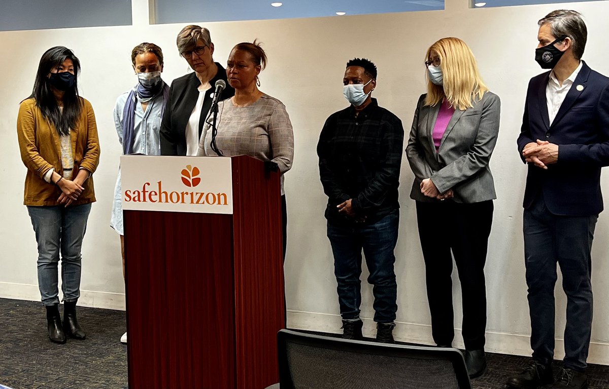 LindaBRosenthal's tweet photo. In awe of courage of survivors @deardrewdixon @EvelynYang &amp; @DonnaHylton. Survivors of color struggle harder to have their voices heard &amp; access justice. It’s vital we center their voices in fight to pass the #AdultSurvivorsAct. Thank you @SafeHorizon for bringing us together. https://t.co/QqsYYNFQ8W