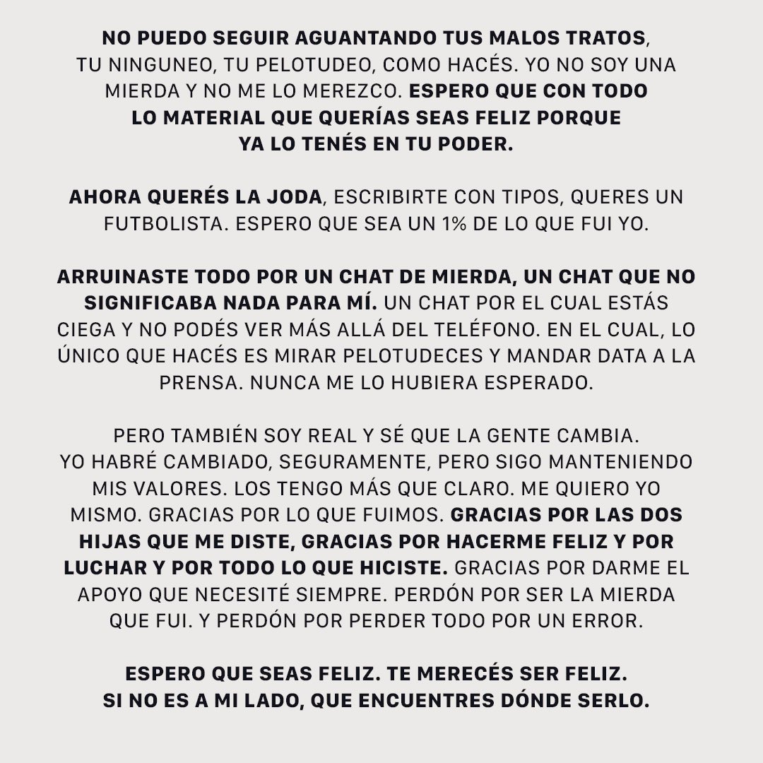 PtcRecargado's tweet photo. Esta es la carta que le escribió Mauro Icardi a Wanda Nara en el peor momento #Lam 👼 
Qué Opinas ? https://t.co/x8PuRBtGd1