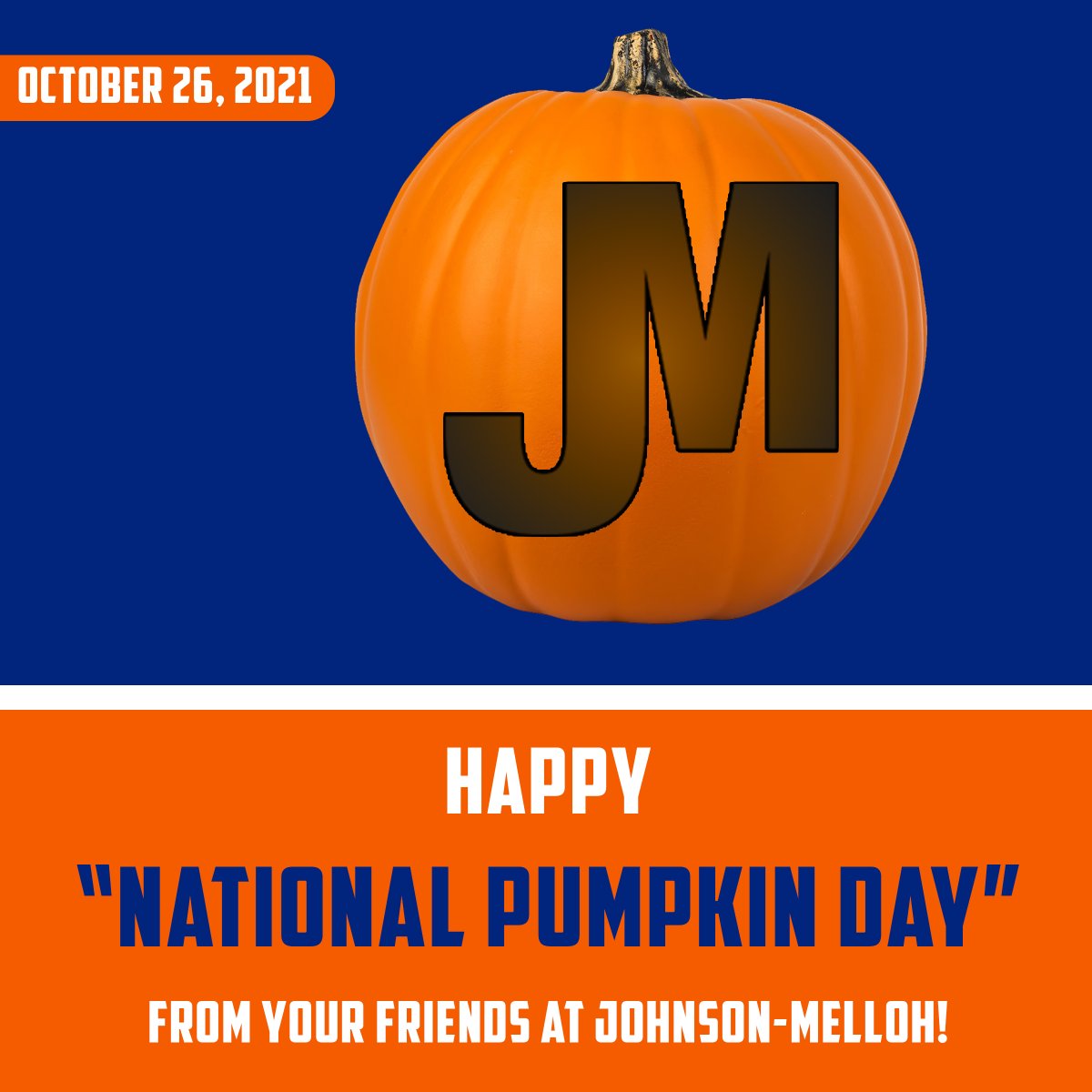With Halloween approaching, we wanted to wish you all a Happy National Pumpkin Day! How did you carve your pumpkin this year? 

#NationalPumpkinDay #johnsonmelloh #PumpkinCarving